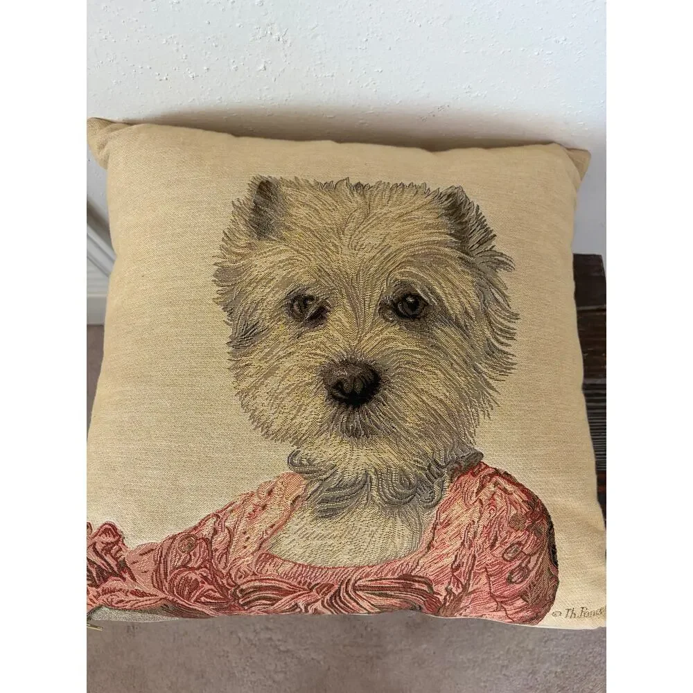 Westie Dog Jacquard Woven Tapestry Thierry Poncelet Canine Elegance
